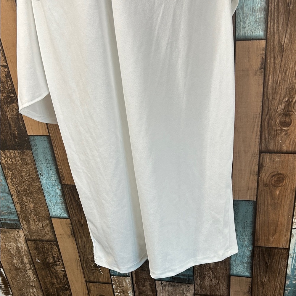 Chic Asymmetrical White Dress - Picture 5 of 15